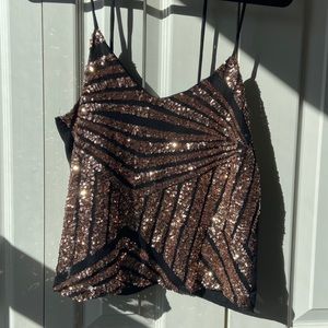 Sequin tank blouse